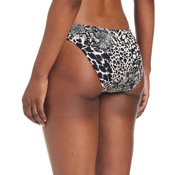 NWT Bar III Printed Side-Tab Hipster Bikini Bottom MBPM25501 Black Multi M - Picture 2 of 6